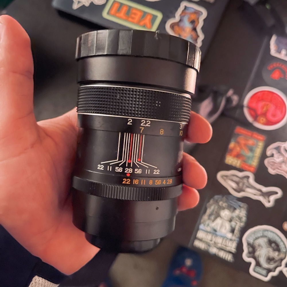 Vintage Hanimar 135mm f2.8 Lens.